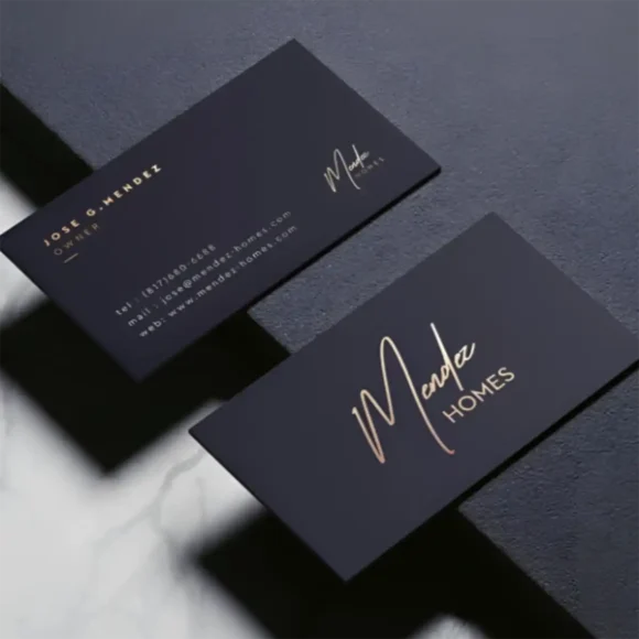 Black Custom Business Cards