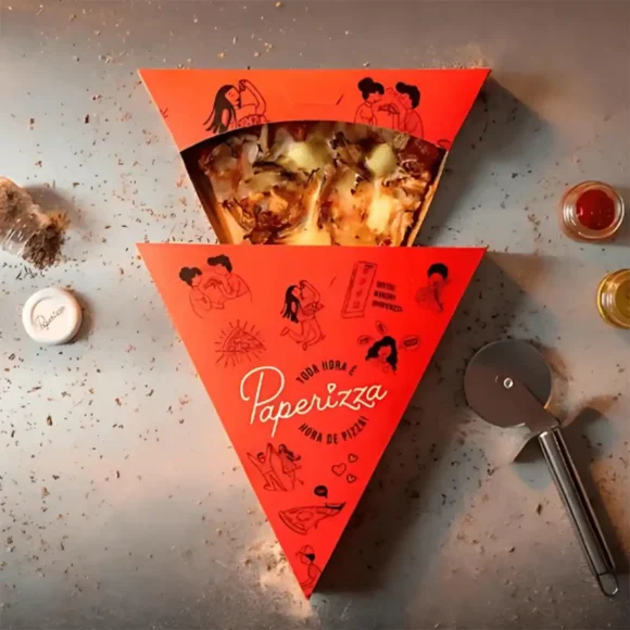 Custom Luxury Printed Pizza Slice Boxes Wholesale