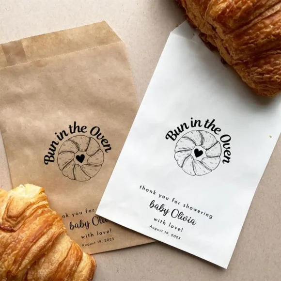 custom printed Brown Bakery Bags packaging wholesale