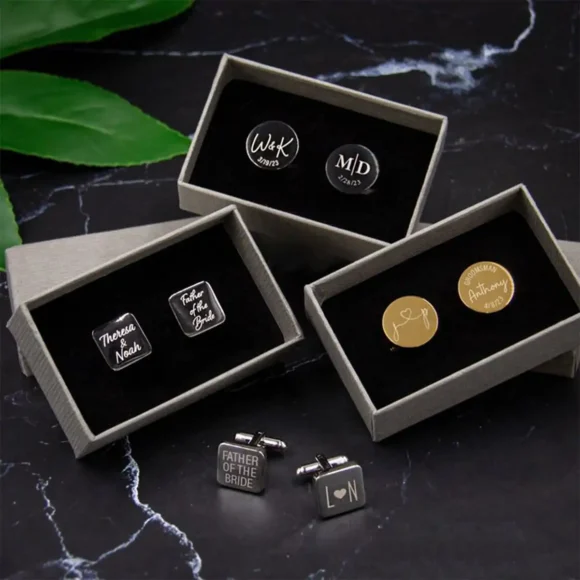 Custom luxury printed Cufflink Boxes with logo wholesale