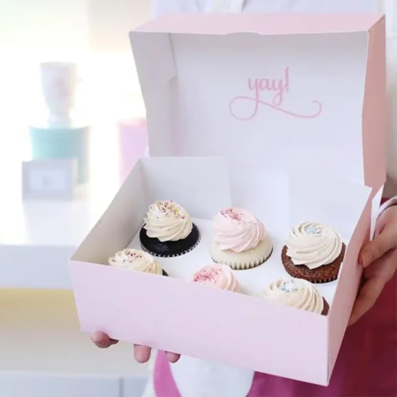 custom printed Cupcake Boxes packaging wholesale