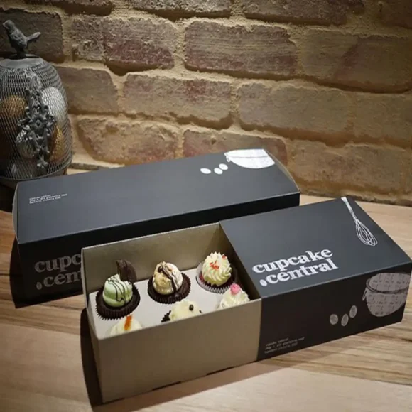custom printed Cupcake Boxes packaging wholesale