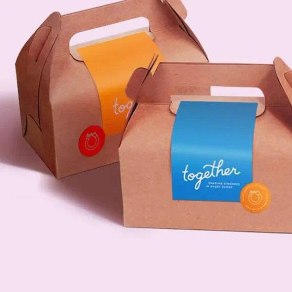 Custom Printed Kraft Gable Boxes with logo Wholesale