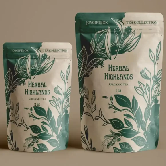 Custom Printed Kraft Stand-Up Pouches with logo Wholesale