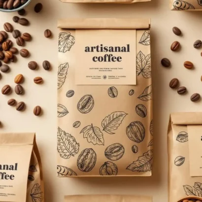 Custom Printed Kraft Stand-Up Pouches with logo Wholesale