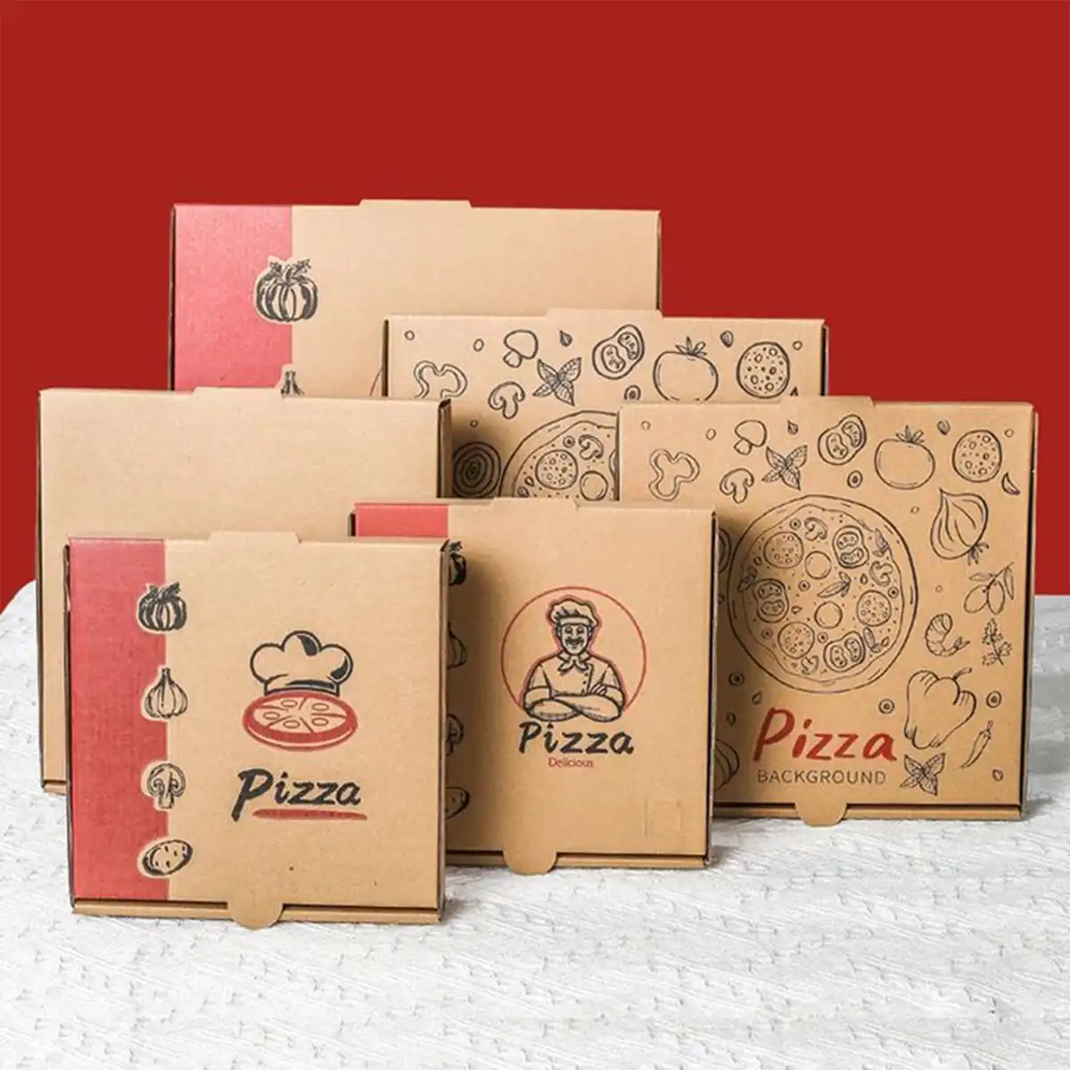 Custom luxury printed Pizza Box with logo wholesale