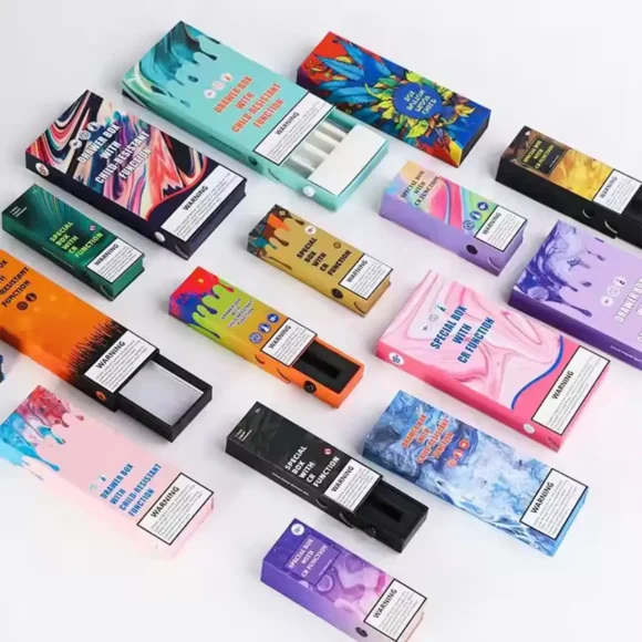 Custom luxury printed Vape Cartridge Packaging with logo wholesale